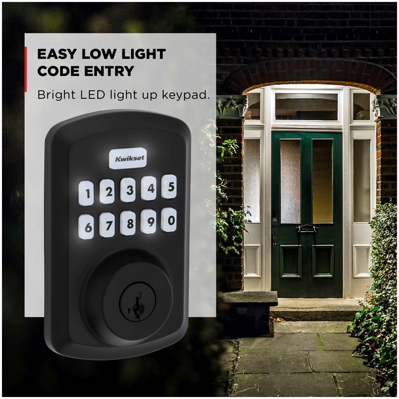 Kwikset 9250TRS-L03S Transitional Powerbolt 2 Electronic SmartCode Deadbolt SmartKey with