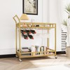 Furmax Bar Cart Home Industrial Mobile Bar Cart Serving Wine