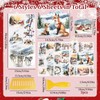 WANDIC 6PCS Winter Snow Scenery Rub On Transfer Stickers for