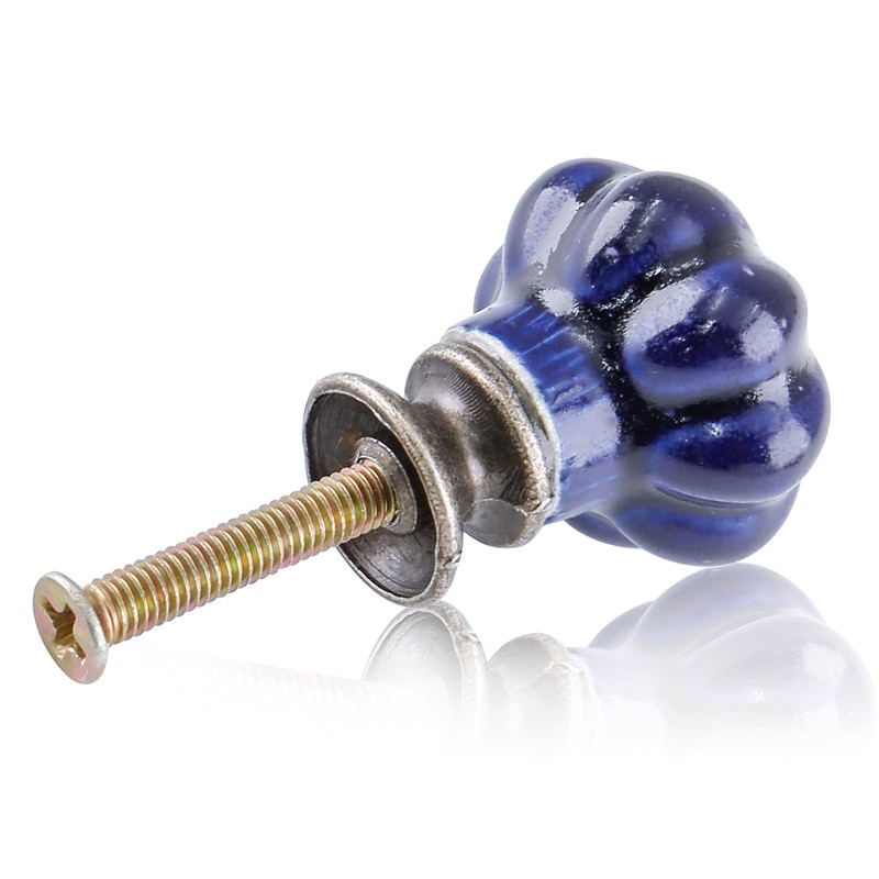 Jiozermi 10 Pack Pumpkin Drawer Knobs, Ceramic Cabinet Door Knobs