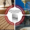 Bordeag 5 Pieces Square Hole Drill Bit Square Mortising Drill