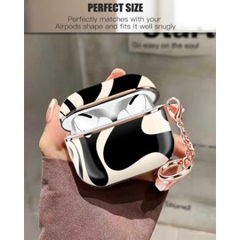 ZEKICE Compatible with AirPod Pro 2nd/1st Generation Case Cover Protective Shockproof Hard Cover Shell with Rose Gold Keychain, Case for Girl Women Men (Beige)