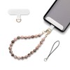 AOKSUNOVA Beaded Phone Charm Strap,Pearl Phone Wrist Strap with Tether