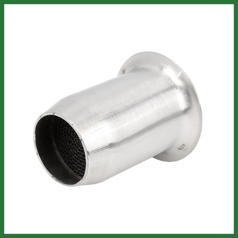 Motoforti 60mm Universal Motorcycle Can Muffler Baffle Pipe Silver Tone