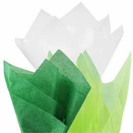 PMLAND Gift Wrapping Tissue Paper - Christmas Green/Bright Green/White Assorted - 20 Inches x 26 Inches 60 Sheets
