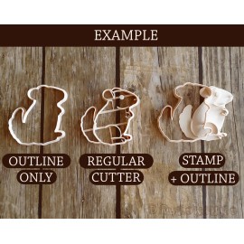 Drukowanko Sushi Rolls Roll Japan Japanese Nigiri Tempura Ramen Food Cookie Cutter Pastry - Small - 6x5 cm Outline only