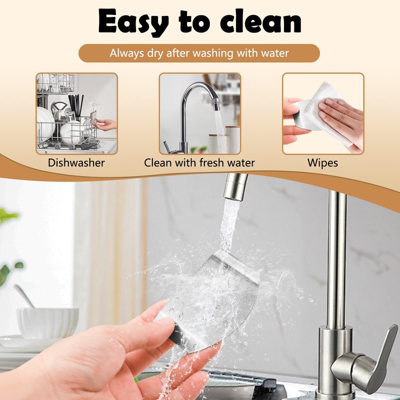 Realand 11pcs Stainless Steel Finger Guards for Cutting Food, Hand
