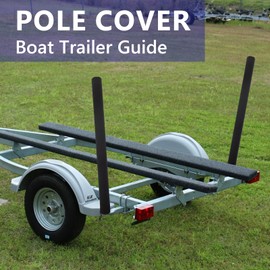 JEFBFBWE 59 Inch Boat Trailer Guide Pole Cover,Neoprene Boat Trailer Guide Protective Covers,Heavy Duty Marine Trailer Guide Poles Cover for Jet Ski Boat Sailboat Trailer (2 Pcs)