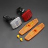 MFC PRO Black Front-Rear Wheel Road Bicycle Reflector Kit (Amber