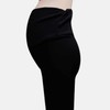 Faux Mink Lined Maternity Ribbed Fleece Leggings with Belly Support FREE Black