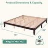 Twolike King Bed Frames,Wood Bed Frames,Wood Platforms Bed with Wooden
