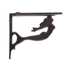 BRASSTAR Rustic Cast Iron Nautical Mermaid Shelf Brackets Wrought Iron