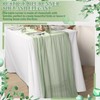 AiQInu Muslin Table Runner, 80 x 300 cm, Light Green