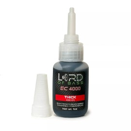 Lord of Bass 1oz Black Flex Thick CA Glue Bottle EC4000