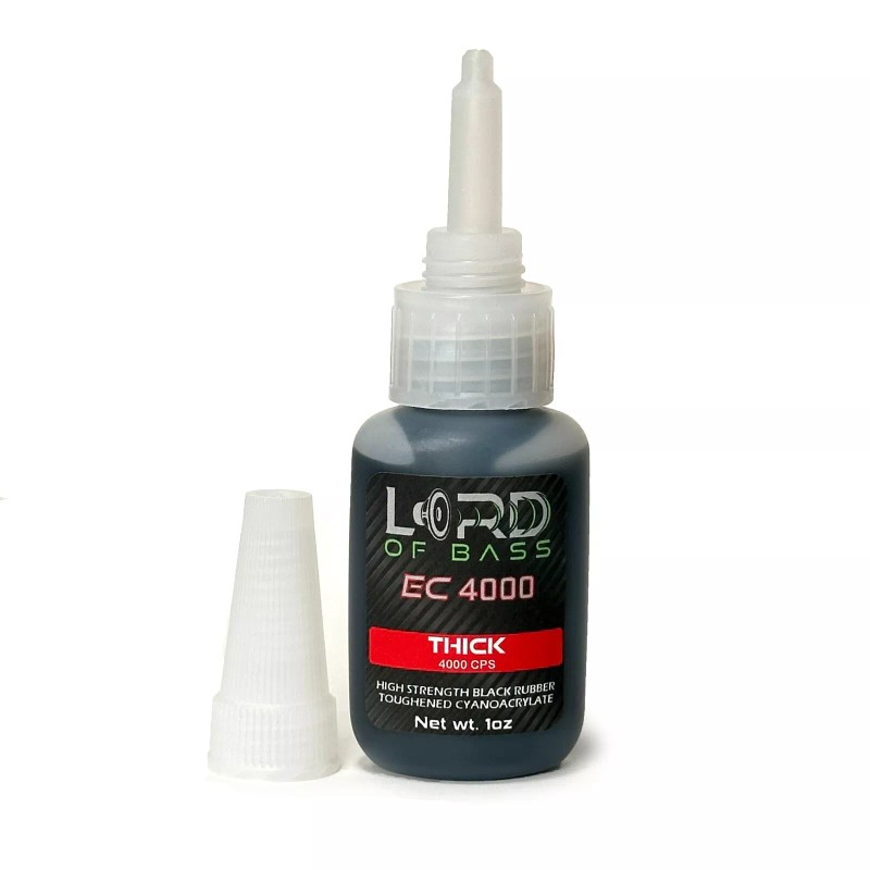 Lord of Bass 1oz Black Flex Thick CA Glue Bottle