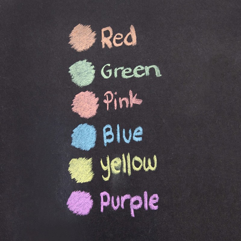 BAZIC Colored (12 Pcs) + White (12 Pcs) Chalk +