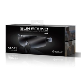 👓 Sun & Sound Smart Sunglasses Combine On Trend Classic Sunglasses with UV400 Protective Lenses and Built-In Bluetooth Premium Open Ear Speakers for Hands Free Communication - (SM-MED) SPORT/BLACK