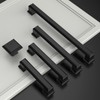 Amerdeco 30 Pack Matte Black Cabinet Pulls 5 Inch(128mm) Hole