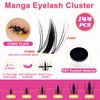Fowendia Manga Lashes Cluster Lashes C D Curl DIY Lashes