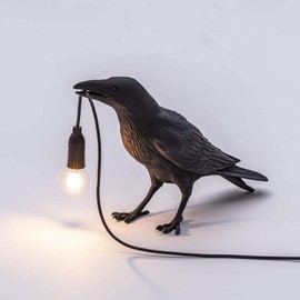 Bird Lamp Table Lamp Playing Raven/Applique, Modern Table Light, Bird Desk Lamp, Table Lamp Mordern Art Deco Table Lamps Bedside Decor for Living Room Decoration Raven Desk Lamp