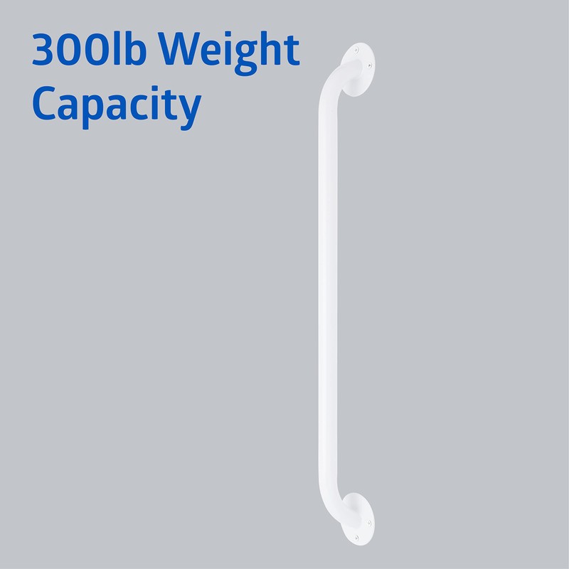 Medline White 24” Grab Bar for Shower & Bathtub, Independence