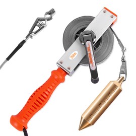 Oil Gauging Tape, Explosion-Proof Oil Tank Gauging Tapes, Stainless Steel Sounding Tape with Brass Plumb Bob (66ft)