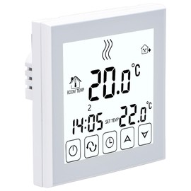 Wengart Digital Thermostat WG03-1,Touch Button,3A Output Weekly Programming,For water heating systems, white (230, Volts (AC))