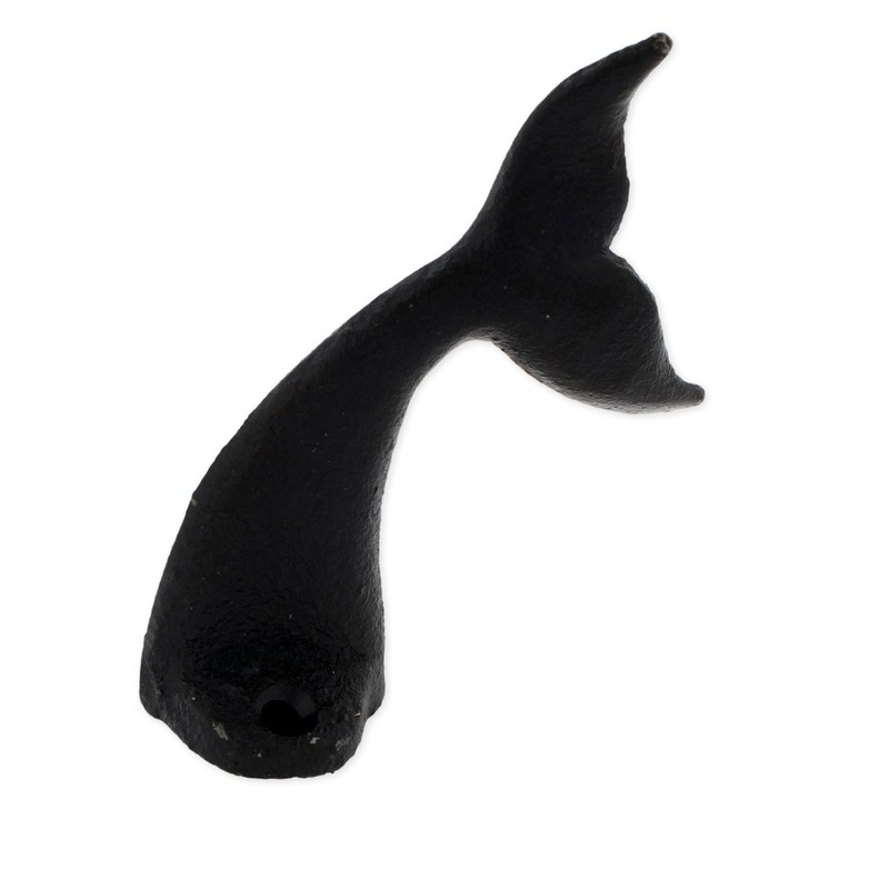 The Bridge Collection Cast Iron Whale Tail Wall Hook -
