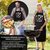 HEYOMI Grembiule da Barbecue Uomo 'RE DELLA GRIGLIA' - Divertente