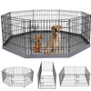 PETIME Foldable Metal Dog Exercise Pen/Pet Puppy Playpen Kennels Yard