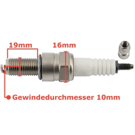 Area1 Scooter Spark Plug 1x Type CR8EB (Protected) Suitable for Piag Beverly 125 250 300IR Tourer Sport, Carnaby 125 200 250 300 Cruiser, Liberty 50 (4T) RST 125, MP3 125 250i.e. 300 LT, X7 250