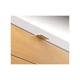 Gedotec Zurigo Furniture Handle Kitchen Edge Handle Drawer Handle Aluminium Silver Matt Cabinet Handle Length 70 mm Door Handle for Rear Screw Connection 1 Piece Design Handle Strip with Screws