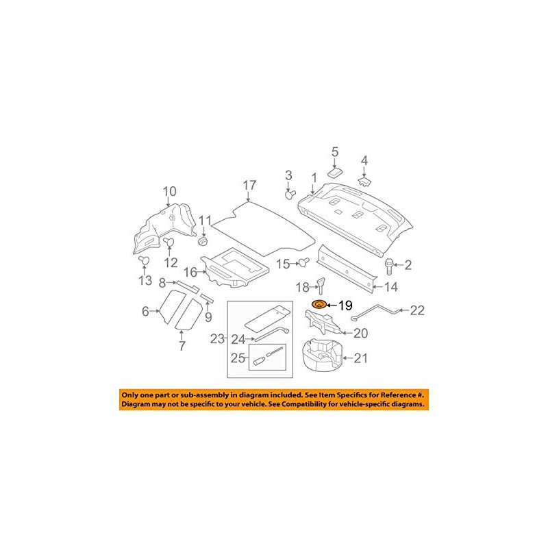 Subaru Genuine 97047FG000 Supporter Tire Holder, 1 Pack