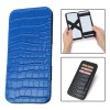 Pu Pocket Card Holder Protector De Tarjetas De Crédito Azul