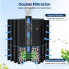 AQQA Aquarium Sponge Filter with Quartz Bio Media, Whisper Quiet