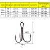 Treble Fishing Hooks, 80PCS Small Round Bend Triple Hard Lure