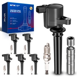 KAX Set of 6 Ignition Coil Pack & Iridium Spark Plugs w/Tool for FD Escape 2001-2008,Mercury Mariner 2005-2008,Mazda 6 2003-2008,Mazda MPV 2002-2006,Mercury Sable 2005,3.0L UF406
