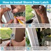 Enhon 3 Pack Screen Door Spring Strike Plate, Compatible with