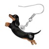 RAIDIN Acrylic Lovely Dachshund Dog Dangle Drop Earrings Jewelry for