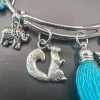 Alex and Ani Silver Bangle Bracelet Elephant Owl Chipmunk Charms