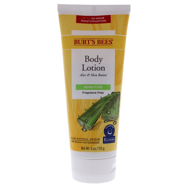 Burt's Bees Aloe & Shea Butter Body Lotion, Sensitive Skin, 6 Oz Pack Of 3