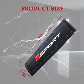 HZEL Car Seat Belt Cover, 2PCS Sport Leather Soft Breathable Vehicle Seatbelt Strap Covers, Comfortable Automotive Interior Shoulder Neck Harness Cushion Guard, Universal for SUV RV Truck (Blue)