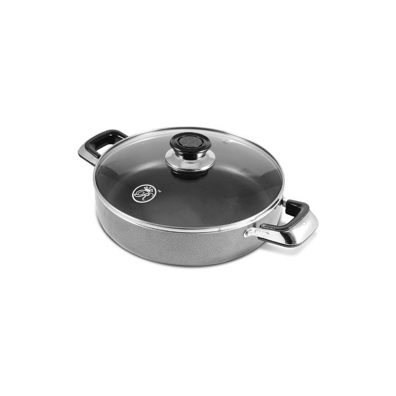 Royal Cook Heavy Gauge Aluminum Non-Stick Low Stock Pot, 12-Inch