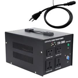 BJTDLLX 3000W Voltage Transformer, 3000W Voltage Converter, 110V to 220V/220V to 110V, 5V USB, Heavy Duty, Corded Electric