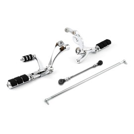 TCMT Motor Chrome Forward Controls Pegs Levers Linkages Fits For Harley Sportster 1200 Forty-Eight (XL1200X) 2010 2011 2012 2013 Sportster 883 Custom (XL883C) 2004 05 06 07 08 2009