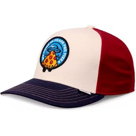 Djinns - Basic Kids Cap Food (Peace Pizza - Fossil) - Children's Boys Dad Cap Curved Visor Baseball Cap Hat Caps Youth Size, fossil