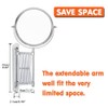 Welllink 7Inch Wall Mounted Double Sided Mirror, Accordion Makeup Mirror