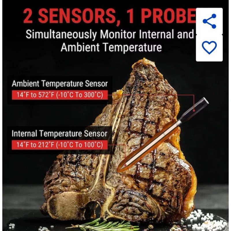 ThermoPro TempSpike Wireless Bluetooth Meat Thermometer By ThermPro