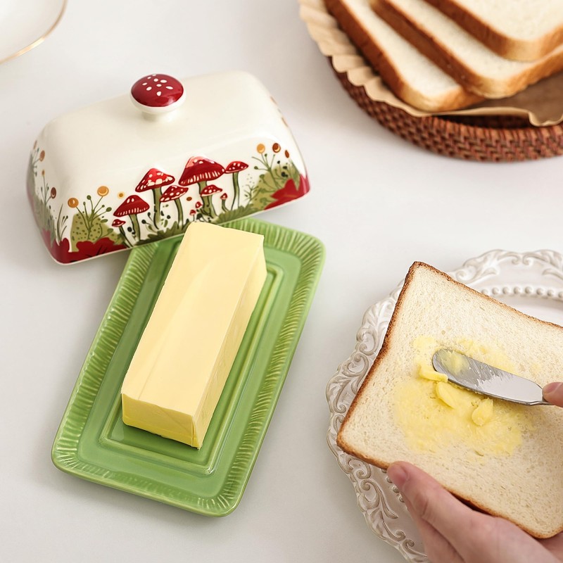 Fungi Fun Mushroom Butter Dish With Lid – Cute Cottagecore
