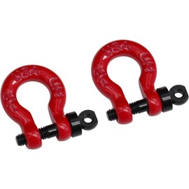 Hot Racing ACC808W02 1/10 Scale Red Tow Shackle D-Rings Gen8